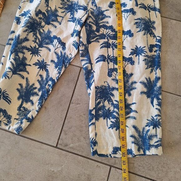 Jamaica Bay 100% Linen‎ Women's Tropical Hawaiian capri size XLP - Picture 6 of 7